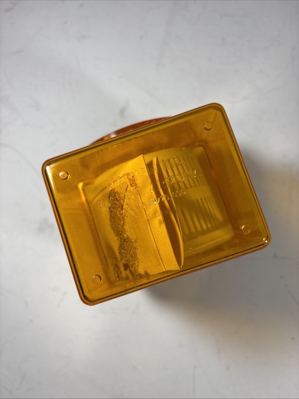 Vintage NEW NOS Mary Gin Tobacco Grinder Separator Headshop Ad Orange Amber 70s gallery