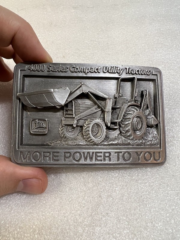 1998 John Deere 4000 Series 4500 Tractor Backhoe Introduction Belt Buckle DEALER