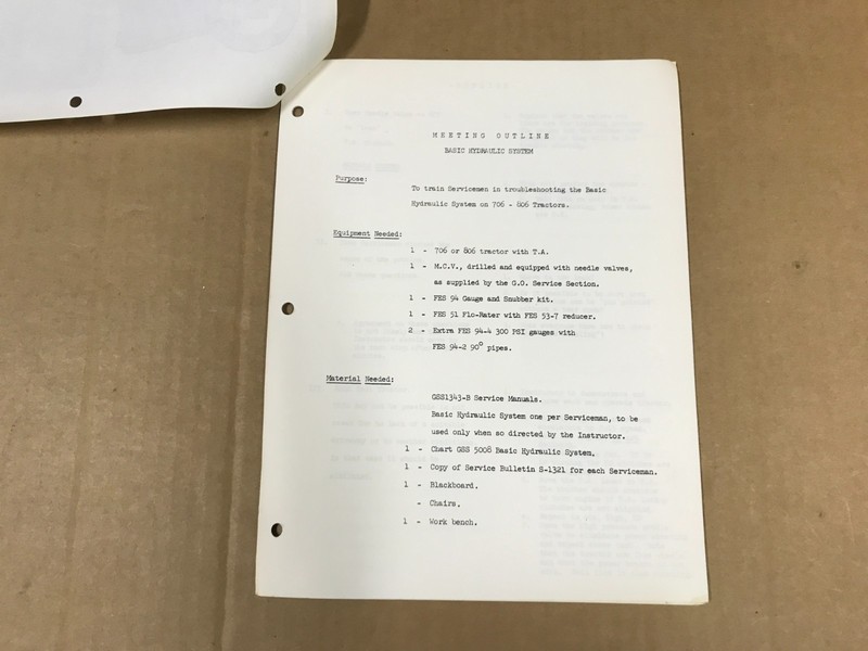 VTG Blue Ribbon Service Training- Basic Hydraulic System 706-806 Series Tractors gallery