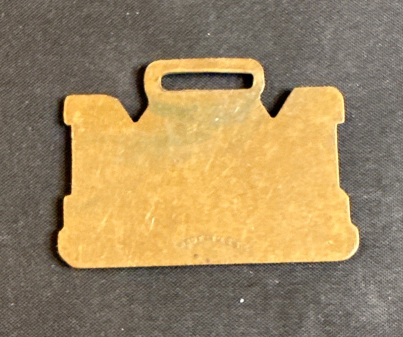 Vtg Brass Minneapolis Moline Modern ~Farm Machinery Advertising Fob ~Made In USA gallery