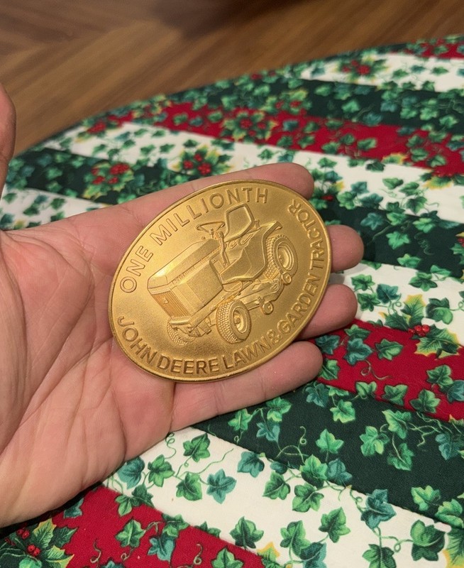 Vintage John Deere One Millionth Lawn & Garden Tractor Commemorative Belt Buckle
