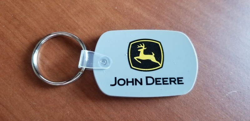 JOHN DEERE RUBBER CONSTRUCTION DIVISION KEY FOB – EXTREMELY RARE!!