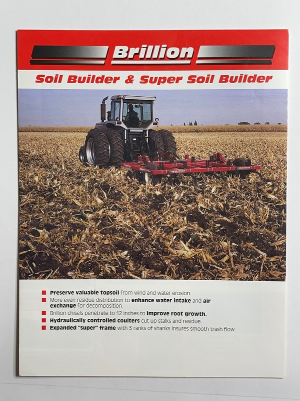 Brillion Soil Builder & Super Soil Builder Sales Brochure *Showroom Dealer Item*