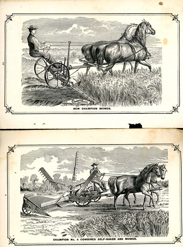1882 Vintage “Champion Harvesting Machines” – not reprints – Hanover, Mich