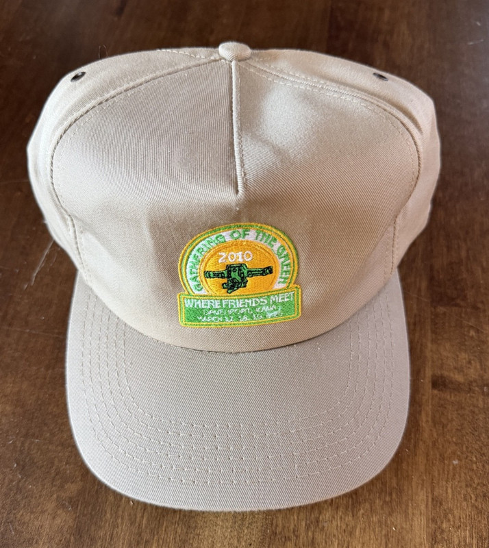 Vintage-John Deere Gathering of the Green-2010 Brown Snapback Hat/Cap-NEW