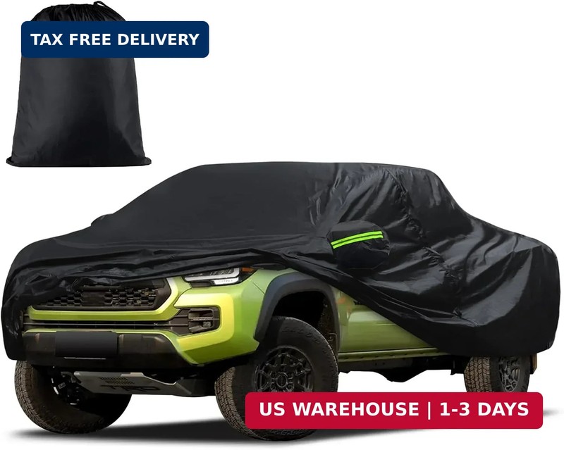 Car Cover Custom Fit for Toyota Tacoma 2005-2025, Waterproof All Weather for Aut