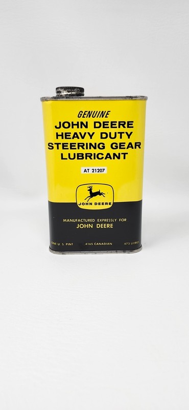 Vtg. John Deere Heavy Duty Steering Gear Lubricant Pint Oil Advertising Can #6