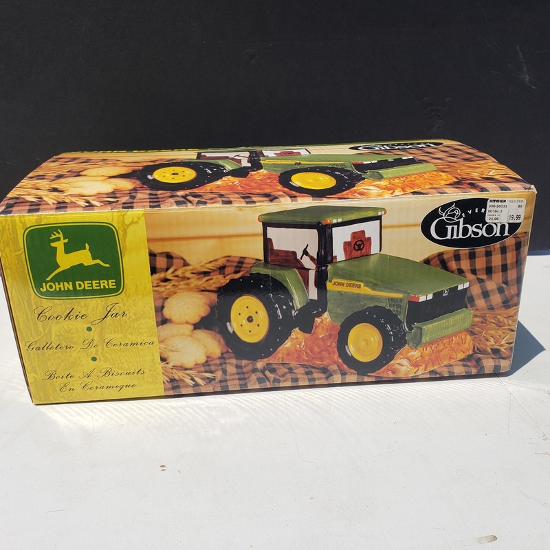 John Deere Tractor Cookie Jar by Gibson New In Box