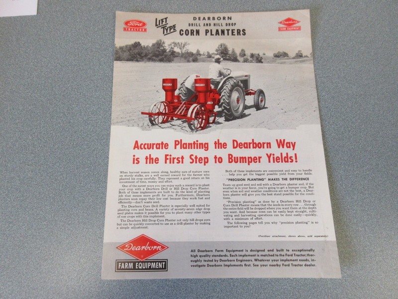 Ford Dearborn Corn Planters Sales Brochure 1953