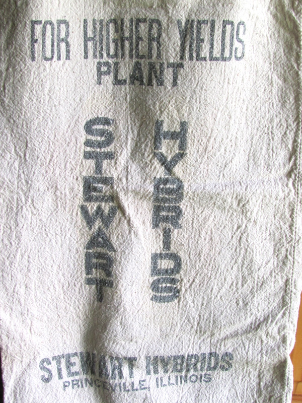 VTG FARM SEED SACK BAG STEWART HYBRIDS PRINCEVILLE IL CORN