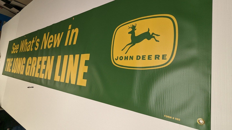 Lot of 2 John Deere ’62 & ’63 Vintage Style Dealer Banners