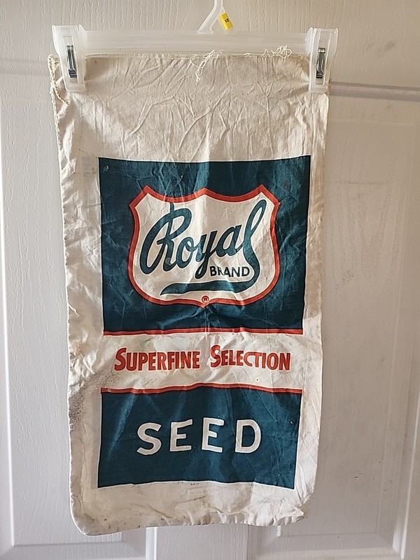 Vintage “Royal Brand SUPERFINE SLECTION” CLOTH SEED BAG(SMALLER BAG!!)