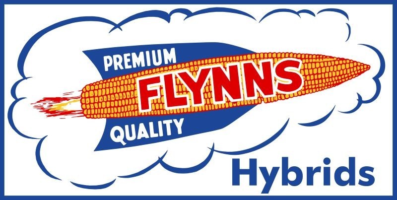 Flynn’s Premium Quality Hybrid Seed Corn NEW Advertising Sign: 12×24″ USA STEEL