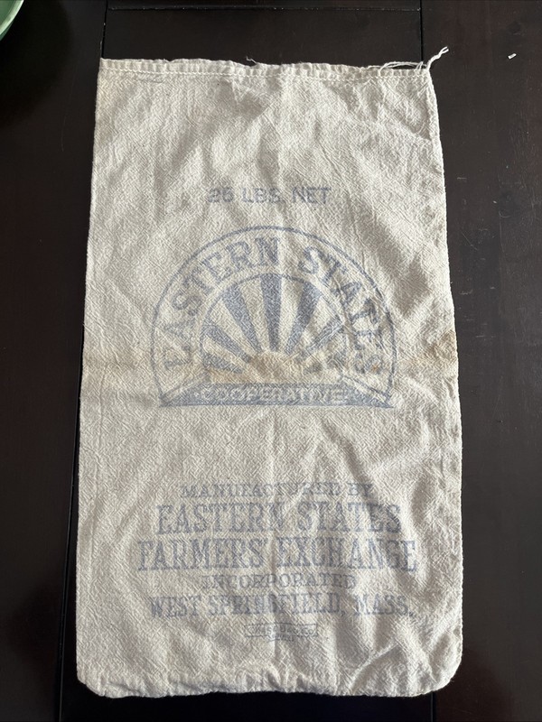 Vintage 25lbs Feed/Seed Bag/Sack Eastern States Cooperative Springfield MA