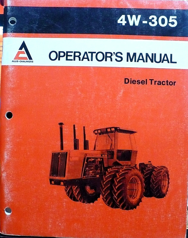 1982 ALLIS CHALMERS MODEL 4w-305 OPERATION MANUAL