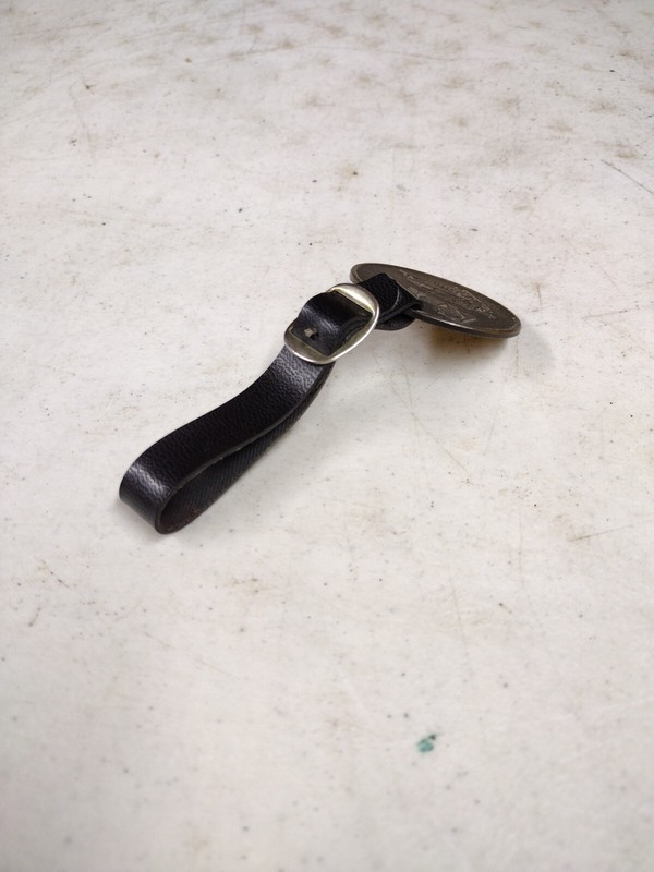 Vintage Rex Construction Equipment Asphalt Spreader Advertising Brass Watch Fob gallery