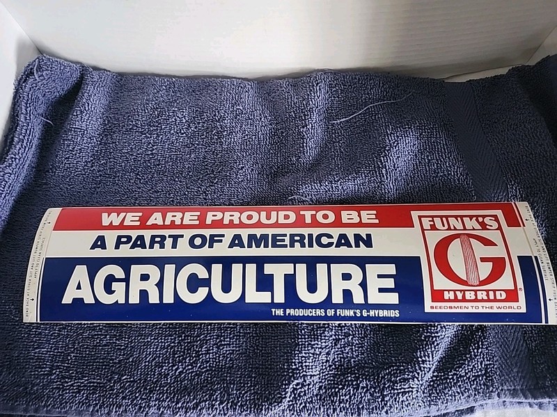 Vintage Funk’s Hybrid Corn Seed 14″ X 3-5/8″ Bumper Sticker Decal