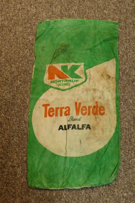 Vintage Northrup King Terra Verde Brand ALFALFA Seed Sack NK Cloth Seed Sack