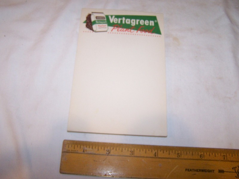 Vintage ARMOUR VERTAGREEN Plant Food Note Pad