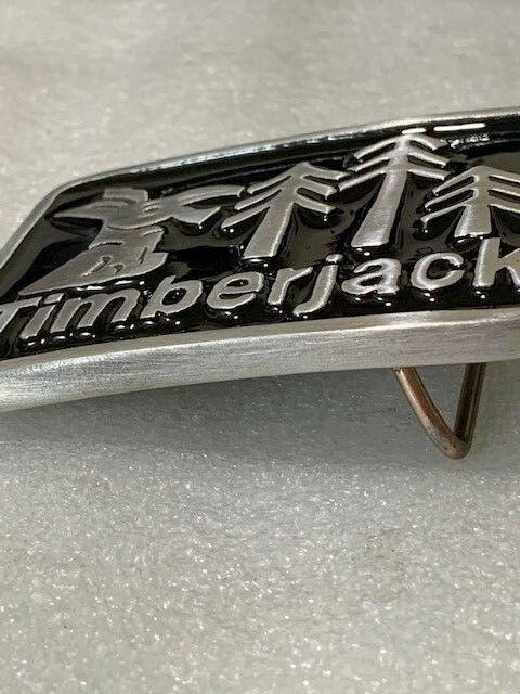 Timberjack Forest Donkey Belt Buckle BLACK enamel Solid Pewter Very Sturdy gallery