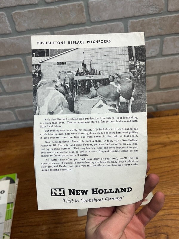 Vintage New Holland Farm Sale Brochures Feed Bunks 131 Bale Carrier 155 Elevator gallery