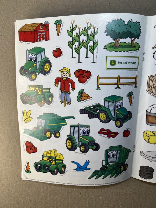 JOHN DEERE ACTIVITY BOOK WITH STICKERS FARM ANIMALS FARMLAND DRAWING MAZE NEW gallery