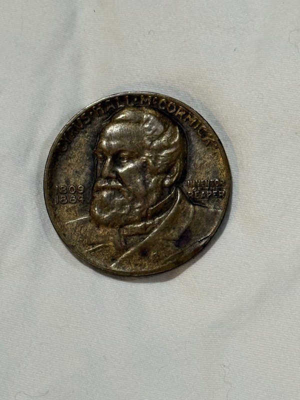 Cyrus McCormick International Harvester Centennial Commemorative Coin 1809-1884