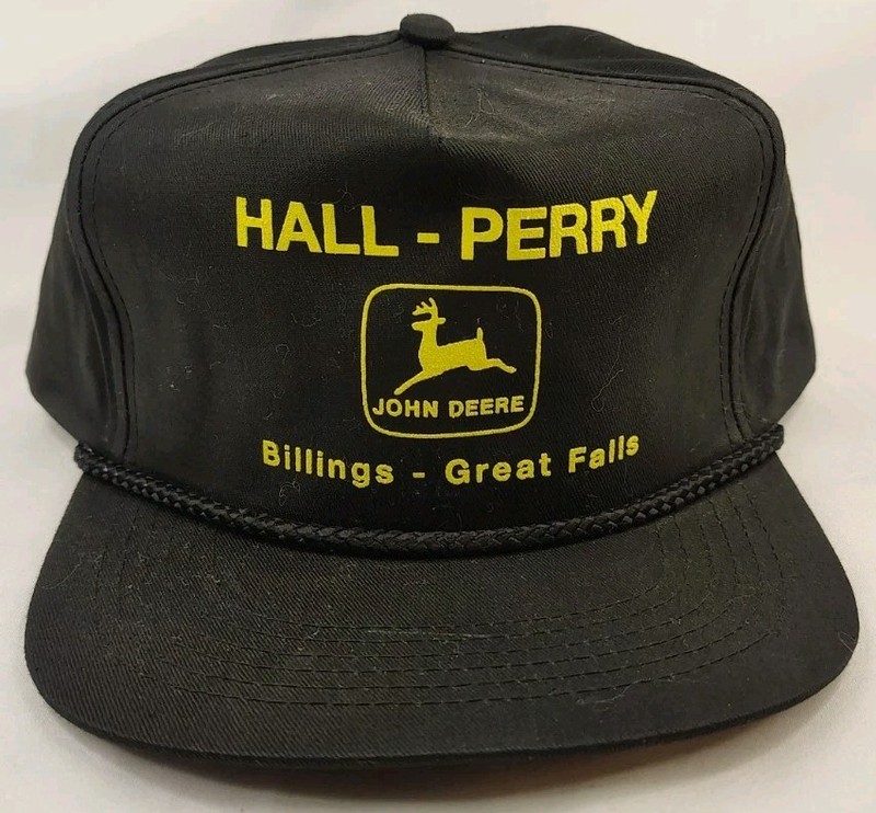 Vintage John Deere Hall – Perry Billings Great falls Trucker Rope Hat