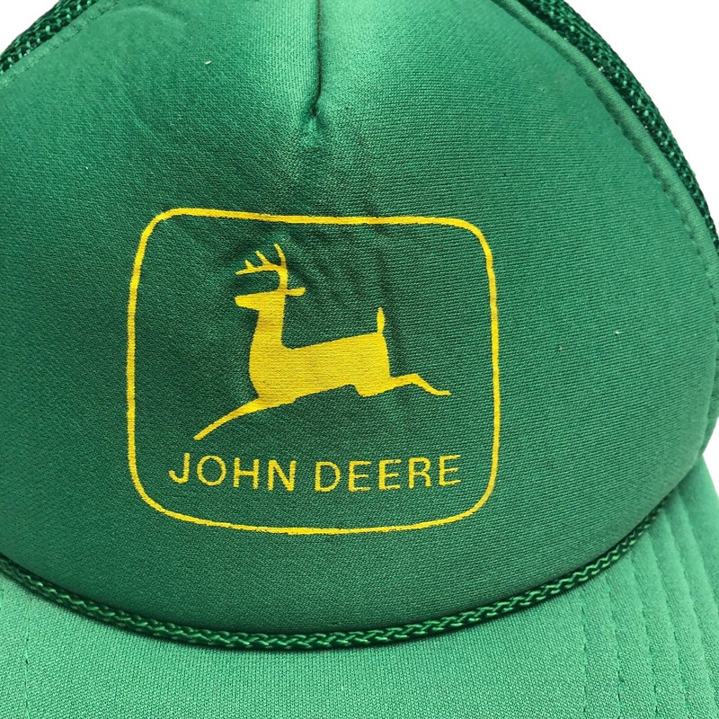 John Deere Tractor Hat Green Trucker Mesh Back Logo Cap SnapBack Vintage gallery