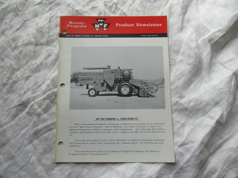 Massey Ferguson MF 300 combine product information newsletter brochure