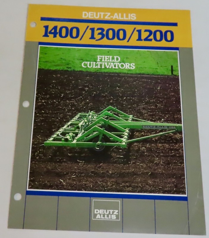 DEUTZ ALLIS 1400/1300/1200 Field Cultivators 1986 Brochure