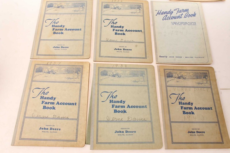 12 John Deere & Univ Nebraska Agriculture 1920s/30s Farm Record Books & Papers gallery
