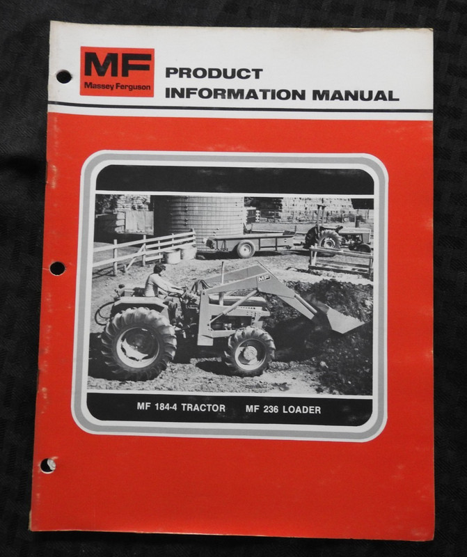 1976-81 MASSEY FERGUSON MF 184-4 TRACTOR NEW PRODUCT INFORMATION MANUAL