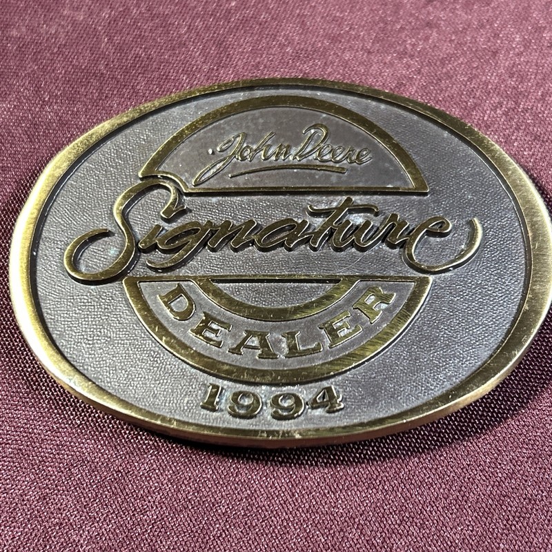 John Deere 1994 Signature Dealer Belt Buckle New Cowboy collectible vintage