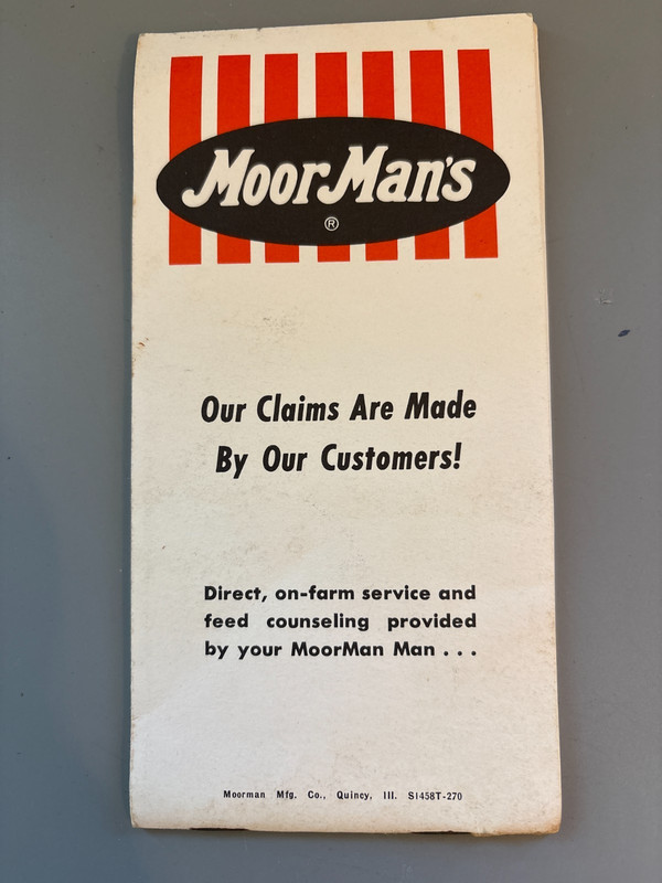 Vintage MoorMan’s Feed Advertising Pamphlet Quincy IL Farm History Ephemera Rare