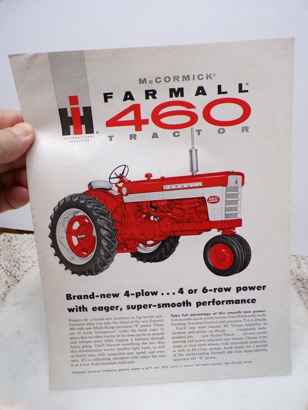 International Farmall 460 Tractor IH Dealer Flyer Brochure CR-1338-H