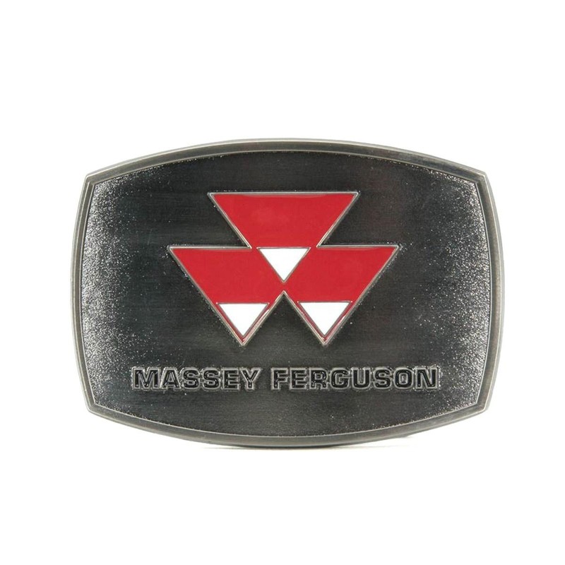 Massey Ferguson Logo Brushed Pewter Metal Belt Buckle by Spec Cast 03099