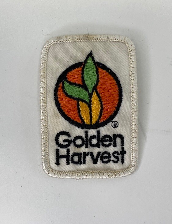 Vintage Golden Harvest Farming Agriculture Hat / Jacket Patch 3” X 2”