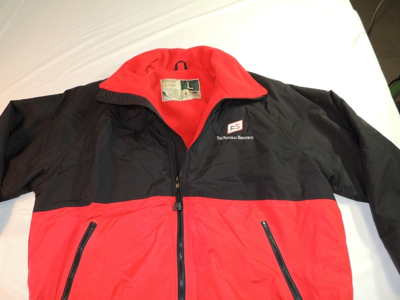 Wear Guard Mens Coat Size Large Red and Black Full Zip Fleece Lined FS FEED gallery