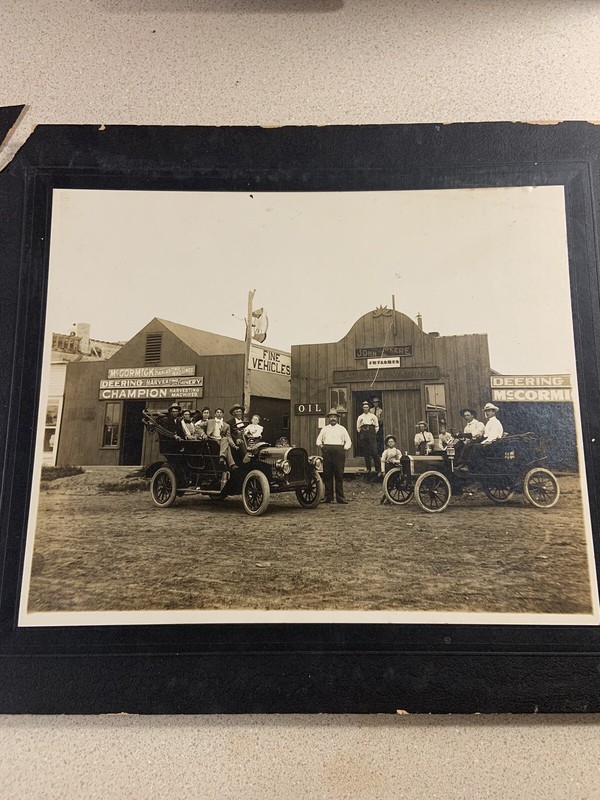 Antique Circa 1900 John Deere Harvesting Machinery Advertising Cabinet Photo