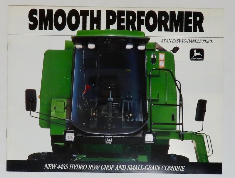 JOHN DEERE 4435 Combine 1990 Brochure 