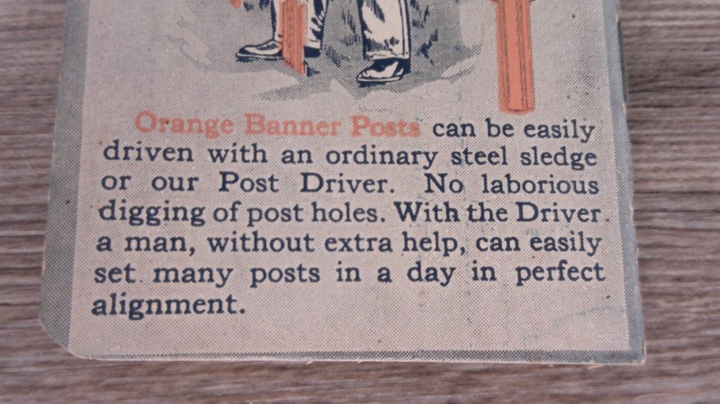 VTG 1932 Orange Banner Fence Post advertising note pad Weldon LBR. Co Weldon, IL gallery