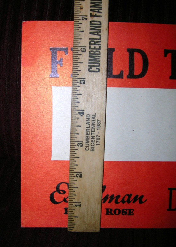 Eshelman Red Rose Dog Food Cardboard - Dog Field Trials Sign Vintage 12.5 x 7" gallery