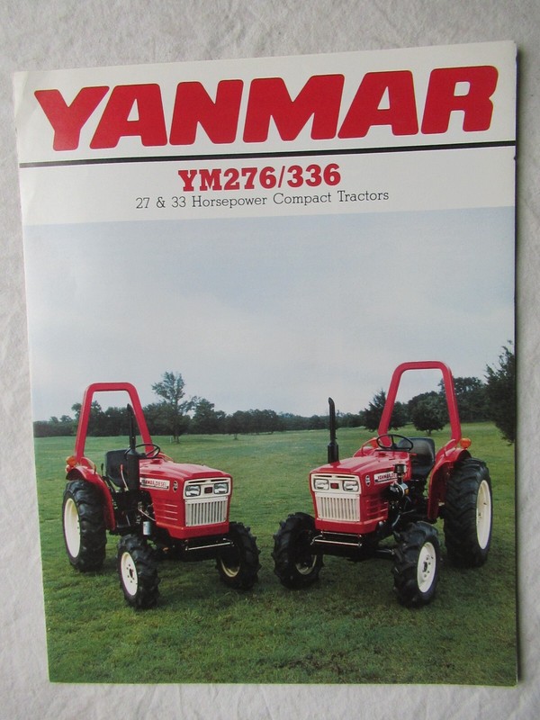 Yanmar YM276 YM336 tractor sales data brochure