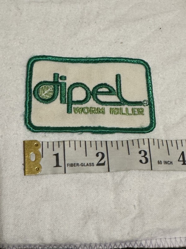 Vintage Dipel Worm Killer Agricultural Advertising Patch