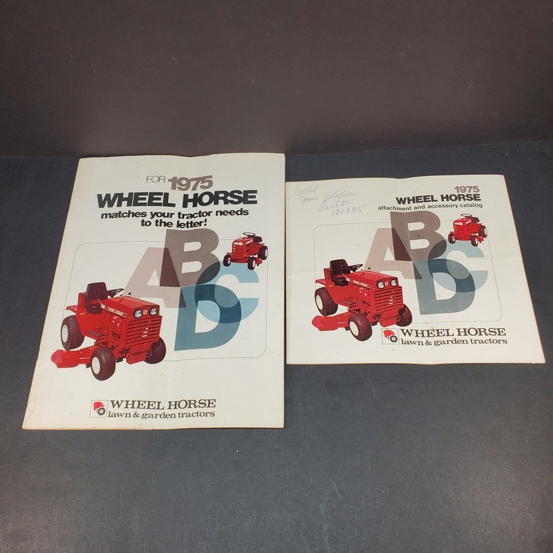 1975 Wheel Horse Lawn & Garden Tractor Catalog Buying Guide Attachment Accessory