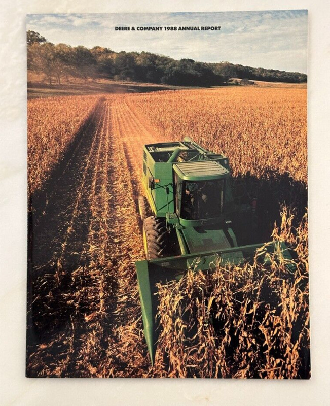 1988 John DEERE & COMPANY Tractor FARM Annual Report Advertising