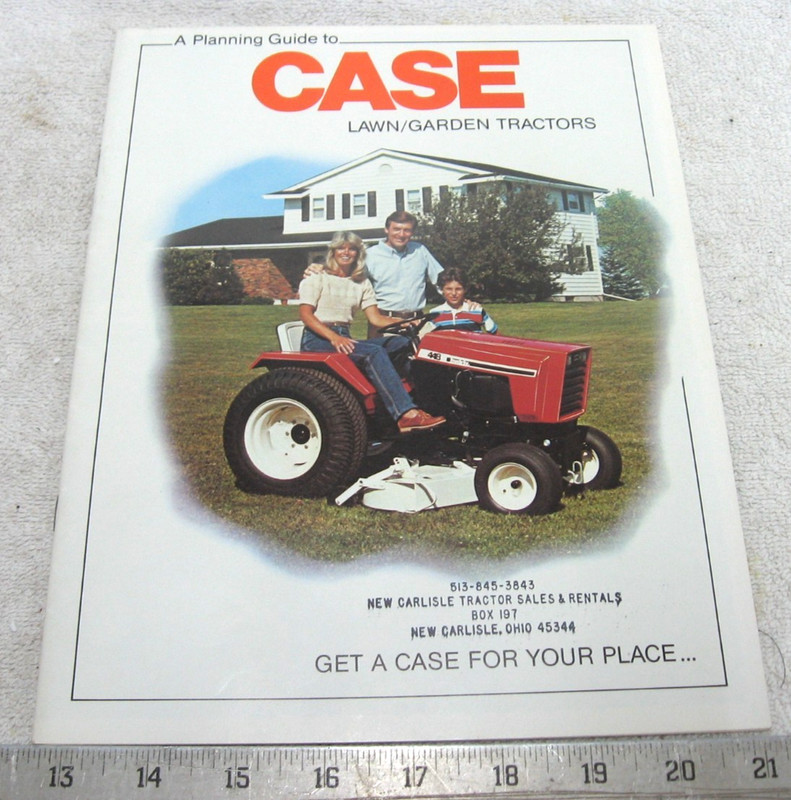 VINTAGE 1983 CASE LAWN & GARDEN TRACTOR 600 400 200 80 100 SERIES BROCHURE