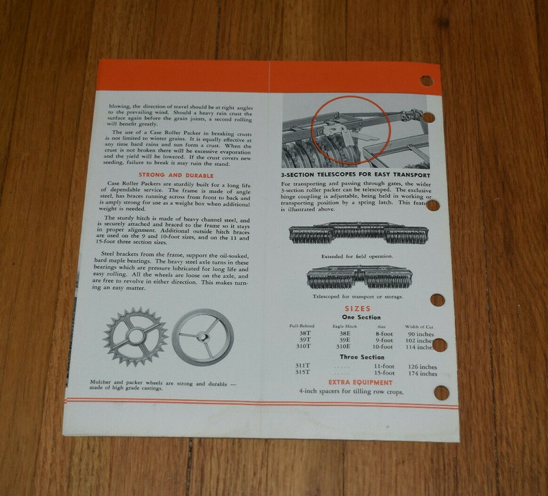 Vintage Case Roller Packers Tractor Sales Advertising Brochure Booklet Pamphlet gallery