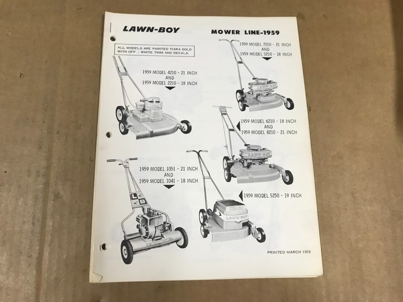 Vintage Lawn-Boy Mower Line Catalog – 1959